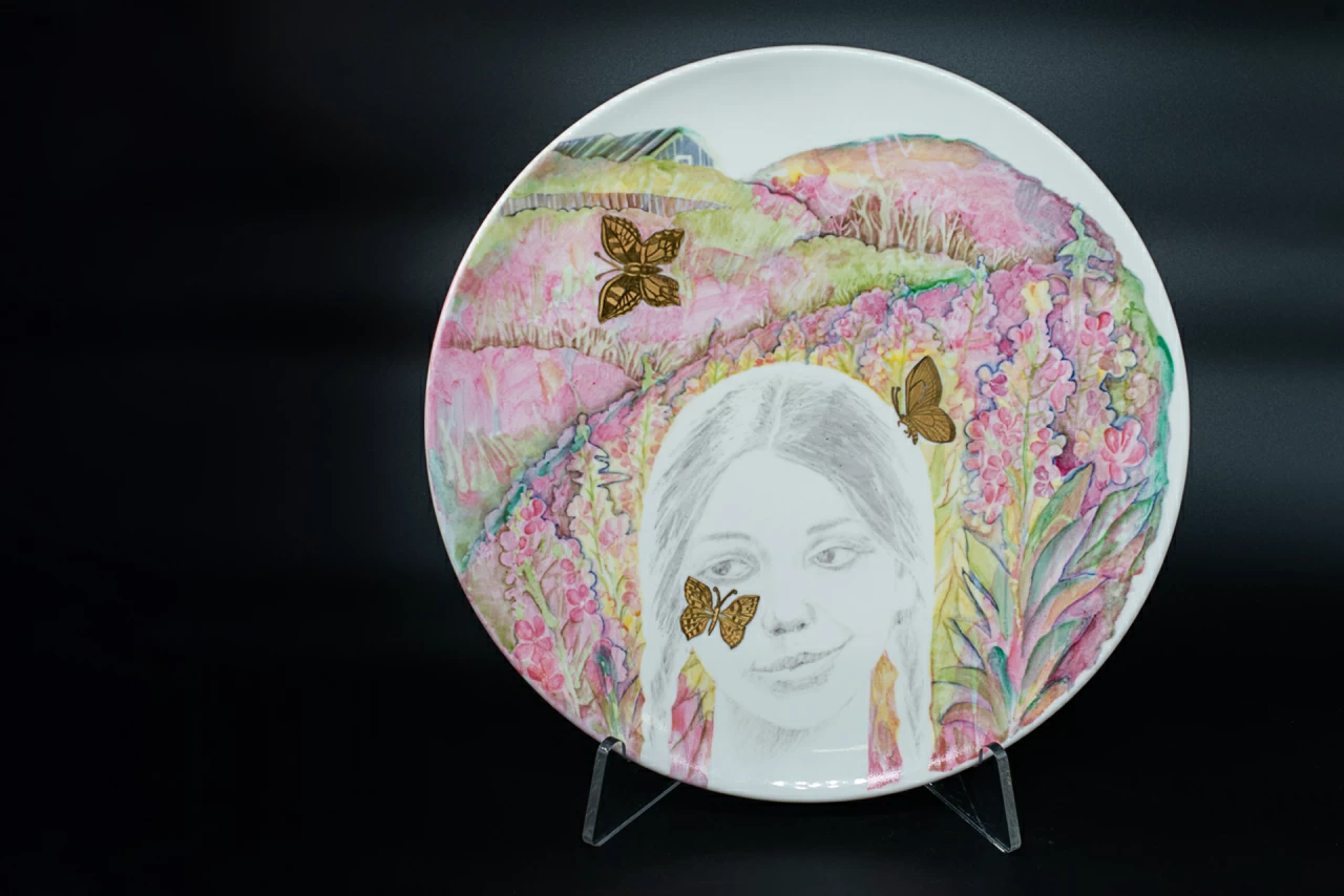 Блюдо декоративное 350 мм, форма Круглая, рисунок Радости лета. Пряный июль, арт 60.15437.00.1, 