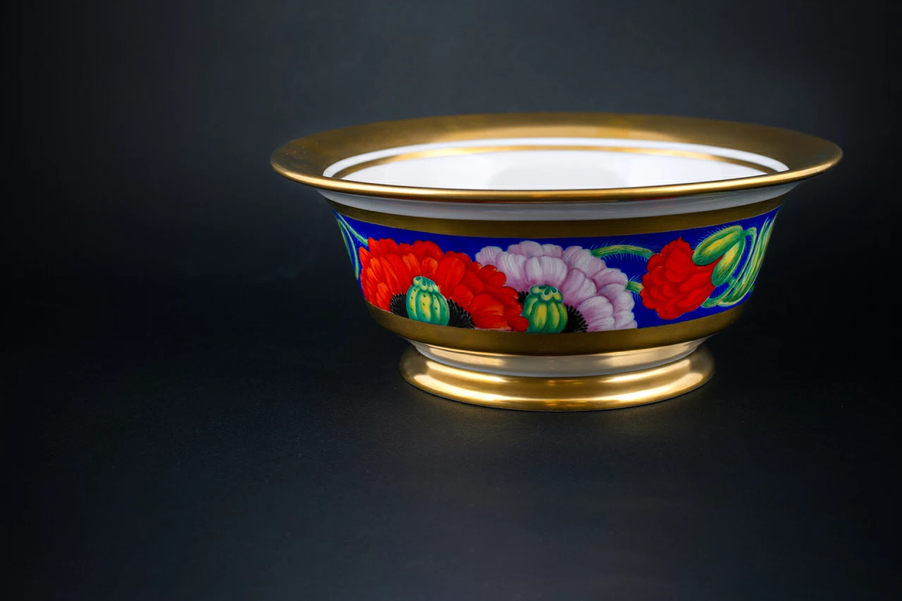 Салатник шести порционный, рисунок Огненный мак на форме Александрия, арт 60.01224.00.5, 