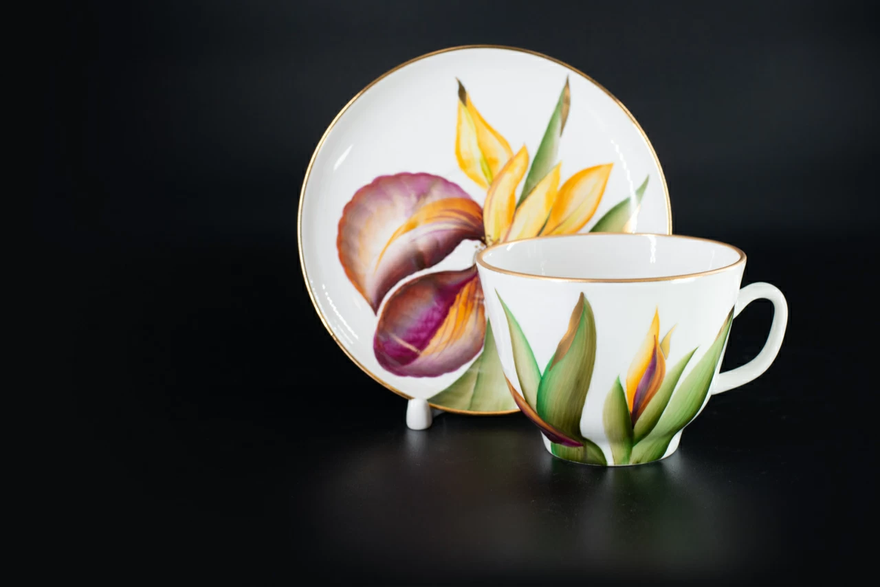 Чашка с блюдцем Вечер. Лето, на форме Подарочная, арт 41.00177.00.1, 