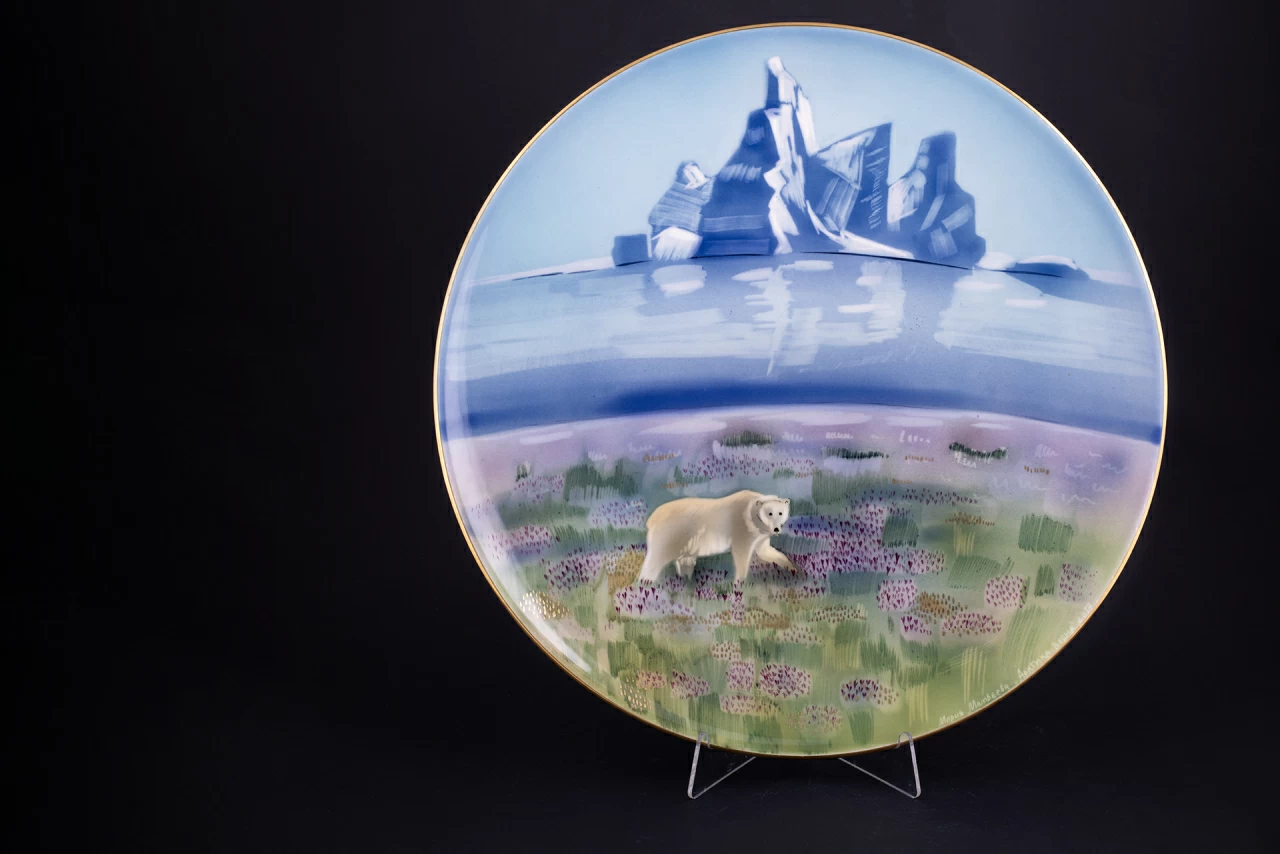 Блюдо декоративное 450 мм, Антарктика на форме Круглая, арт 60.10848.00.1, 