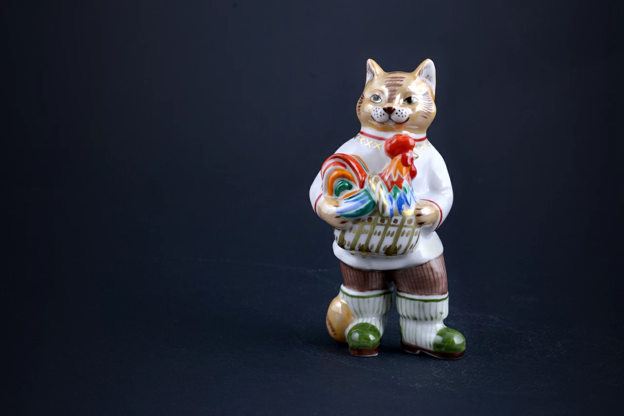 Скульптура Кот с петушком, арт 62.21242.00.1, 