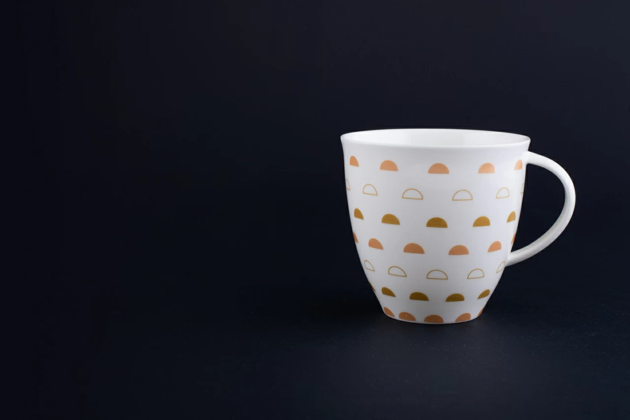 Чашка чайная Крем-брюле на форме Оливия, рисунок 4, арт 60.15935.00.1, 