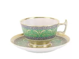 Чашка с блюдцем чайная 240 мл форма Александрия рисунок Золотой 52  арт. 81.19203.00.1