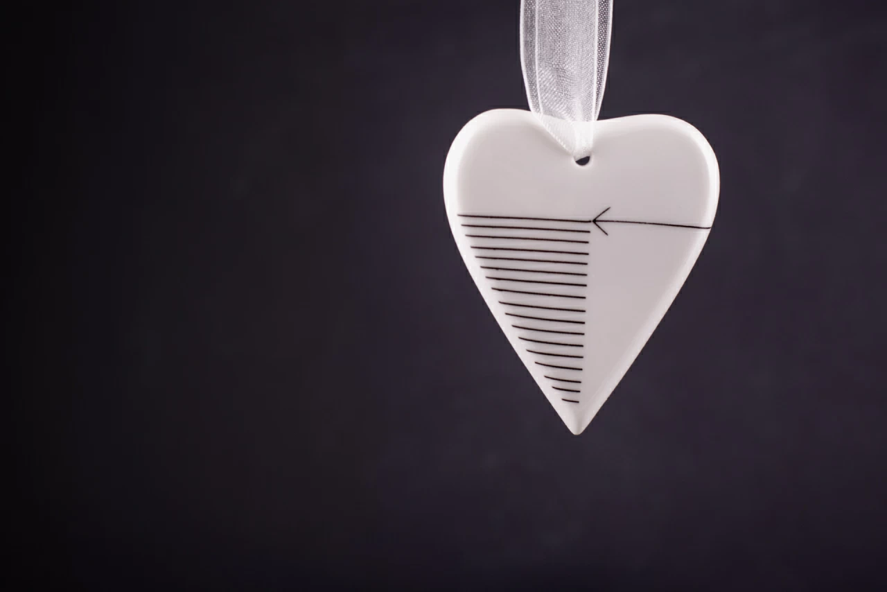 Елочная игрушка Сердечко, Тайм, арт 60.16087.00.1, 