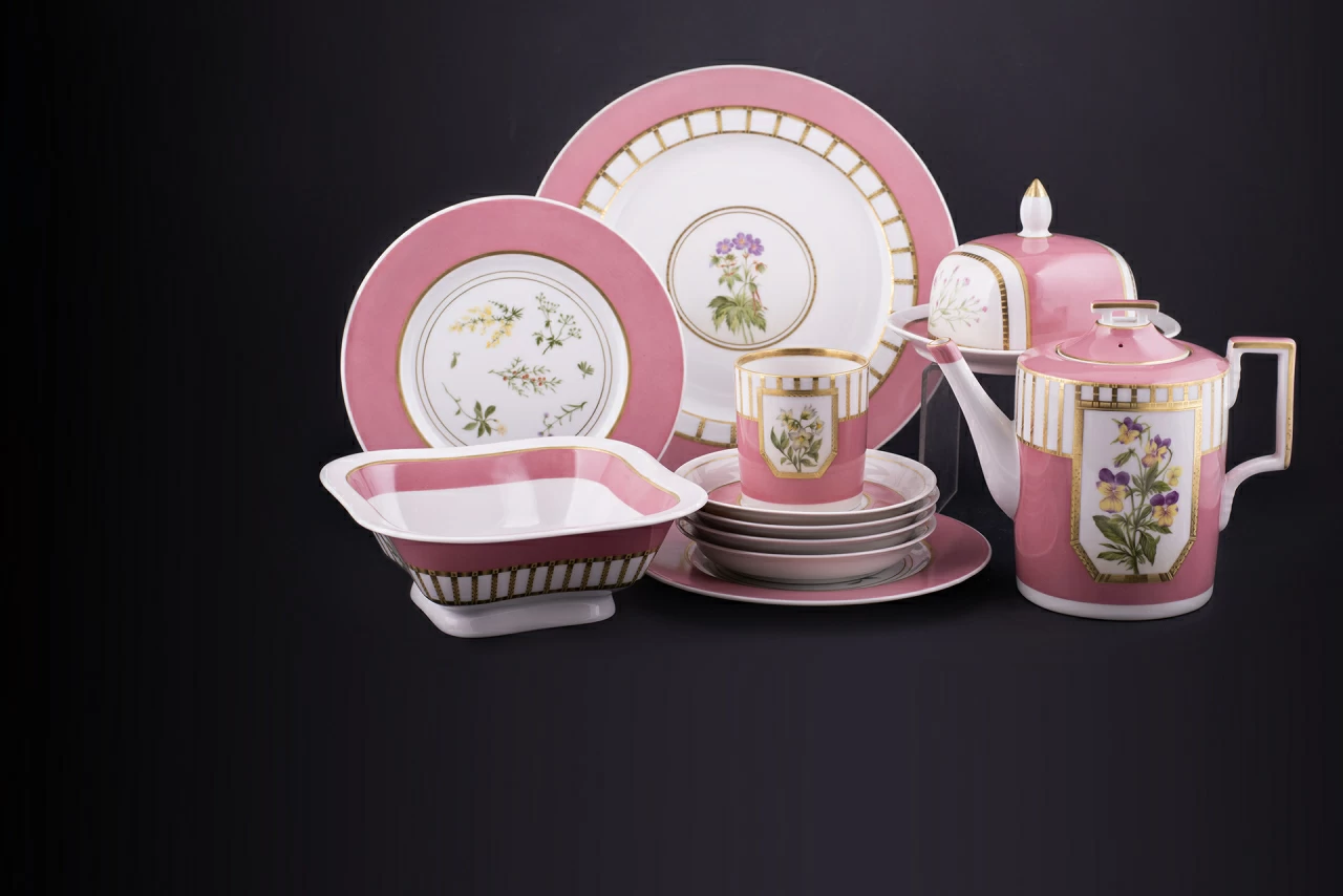 Сервиз чайный Травы на 4 персоны, 14 предметов форма Гербовая, арт 61.21011.00.1, 