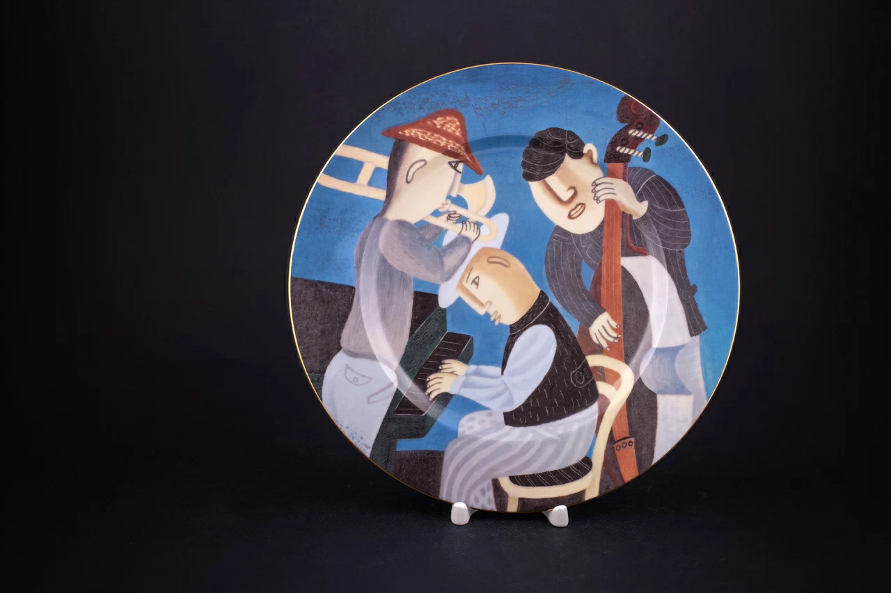 Декоративная тарелка 265 мм, Трио на форме Mazarin, арт 45.00882.00.1, 