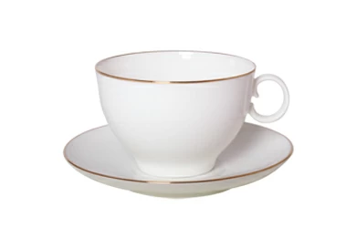 Чашка с блюдцем чайная 160 мл форма Яблочко рисунок Золотой кант арт. 81.15349.00.1