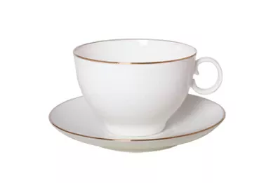 Чашка с блюдцем чайная 160 мл форма Яблочко рисунок Золотой кант арт. 81.15349.00.1