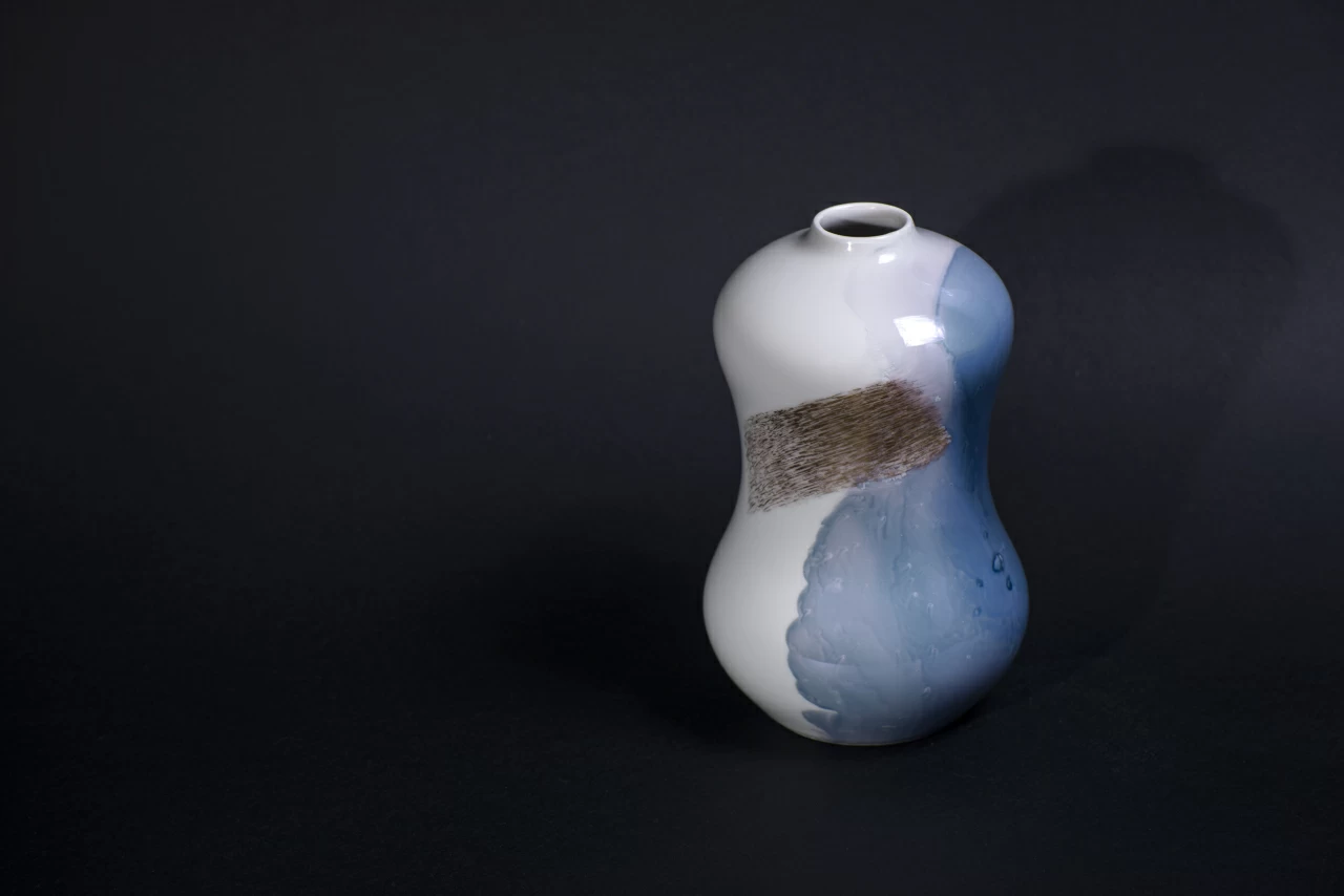 Ваза Атмосферные явления на форме Тыква арт 60.15875.00.1,  Ваза Атмосферные явления на форме Тыква арт 60.15875.00.1,