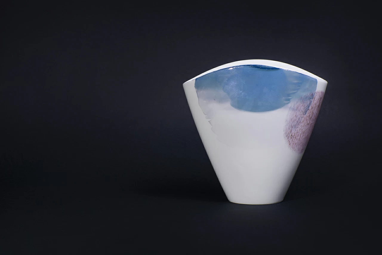 Ваза форма Утренний цветок, рисунок Атмосферные явления, арт 60.15872.00.1,  Ваза форма Утренний цветок, рисунок Атмосферные явления, арт 60.15872.00.1,