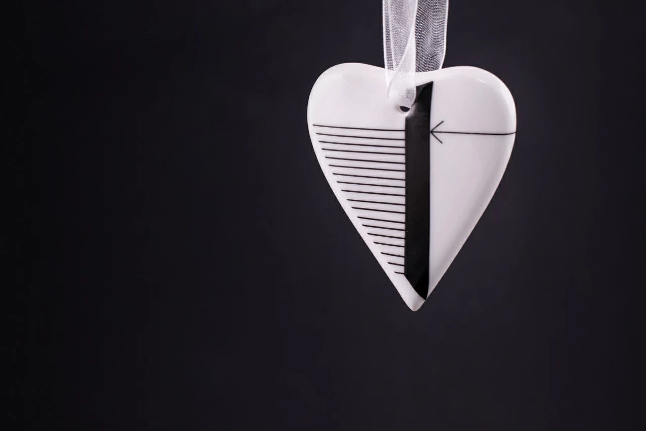 Елочная игрушка Сердечко, Тайм, арт 60.16082.00.1, 