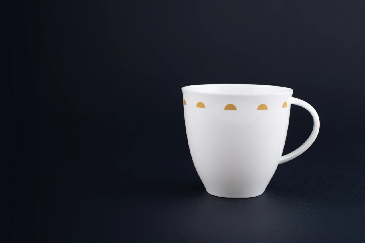 Чашка чайная Крем-брюле на форме Оливия, рисунок 2, арт 60.15931.00.1, 