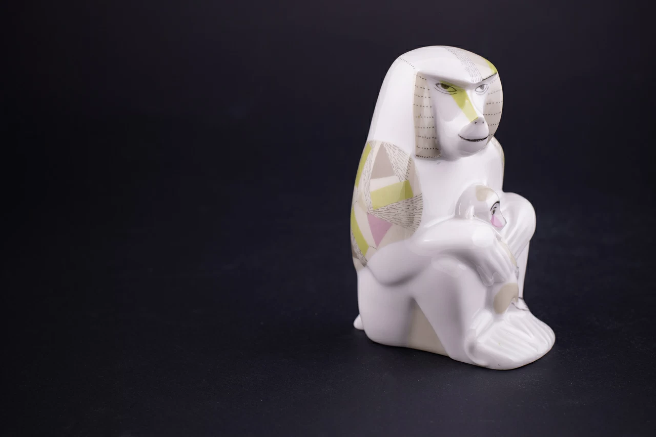 Скульптура Павиан с детенышем, Папа павиан, арт 62.09308.00.1, 