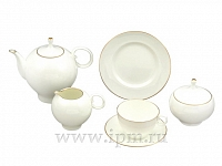 Сервиз чайный Яблочко Золотой кант, 6 персон 20 предметов, арт. 81.21494.00.1