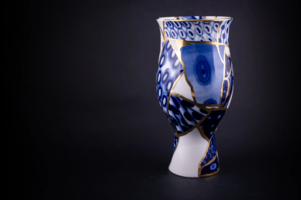 Ваза Байкальский Лёд на форме Цветок, арт 60.21785.00.1, 