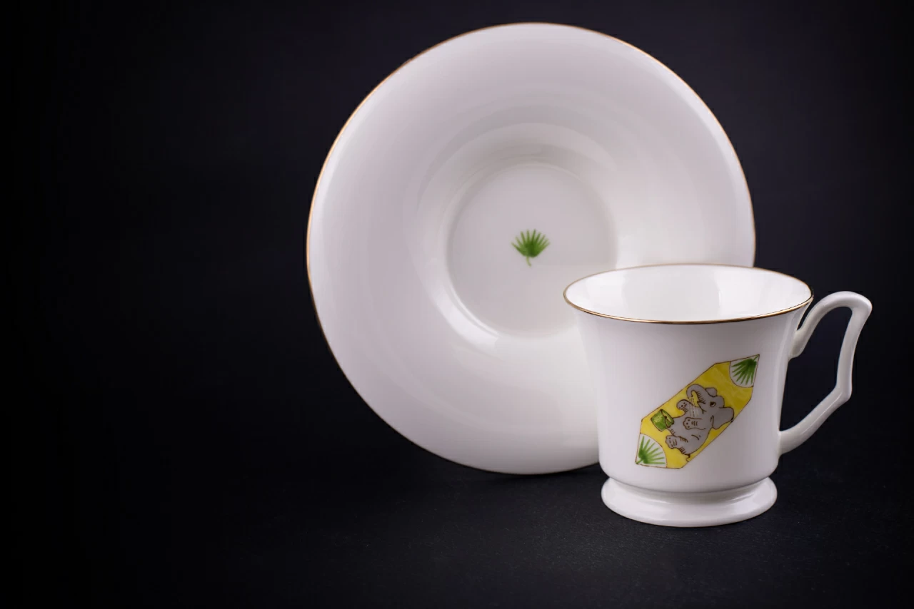 Чашка с блюдцем кофейная, рисунок Конфета Слоник, форма Юлия, арт 61.21047.00.1, 