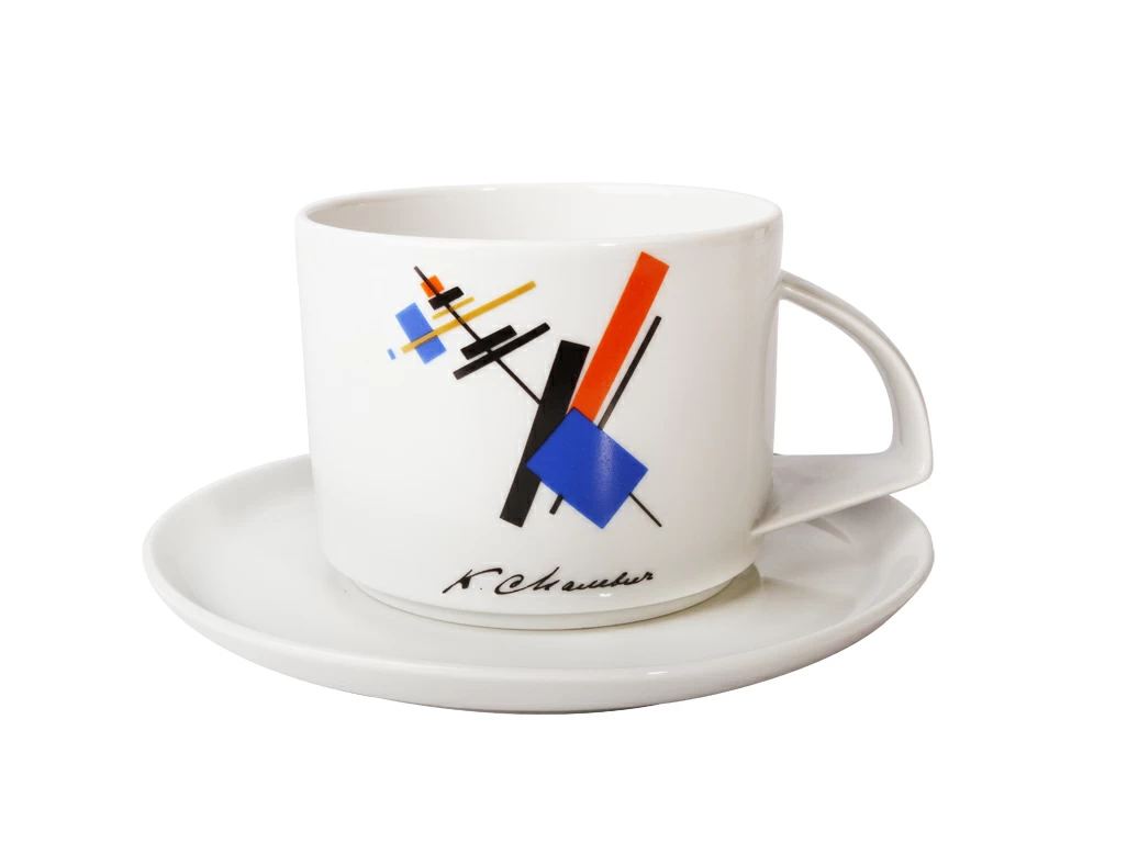 Чашка с блюдцем чайная 280 мл форма Баланс рисунок Малевич арт. 81.21418.00.1