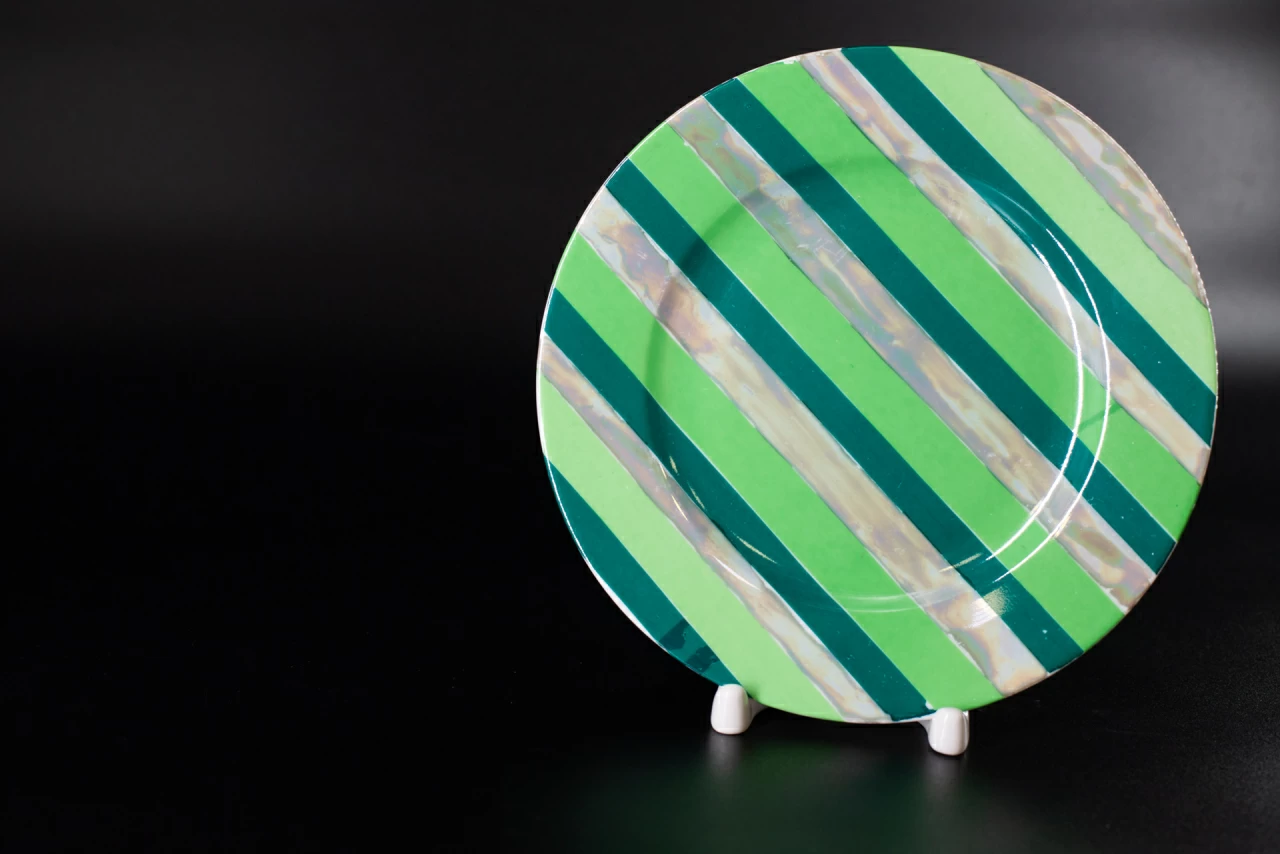 Тарелка 180 мм, Полоски 14, на форме Гладкая, арт 60.06451.00.1,  Тарелка 180 мм, Полоски 14, на форме Гладкая, арт 60.06451.00.1,