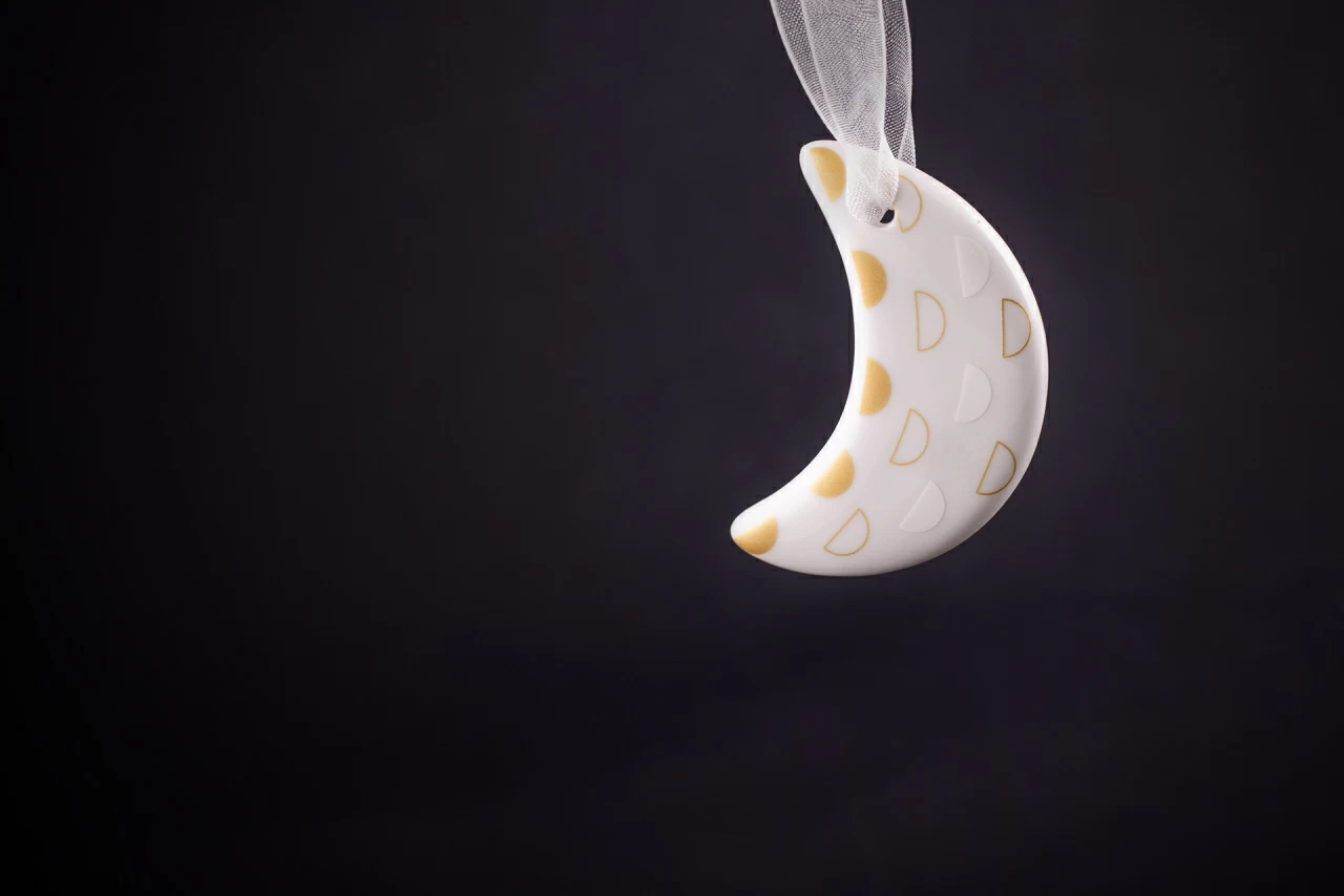 Елочная игрушка Месяц, Металлик, арт 60.16094.00.1, 