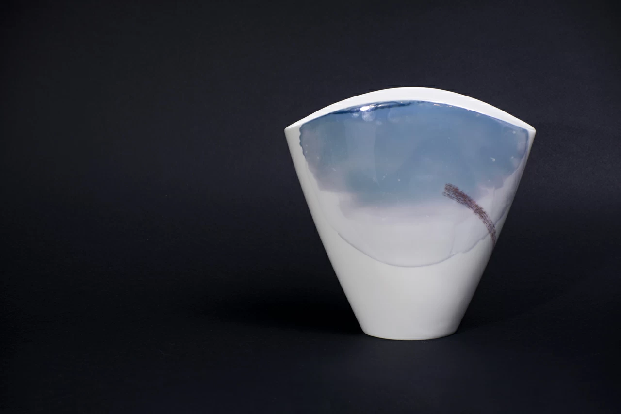 Ваза форма Утренний цветок, рисунок Атмосферные явления, арт 60.15872.00.1,  Ваза форма Утренний цветок, рисунок Атмосферные явления, арт 60.15872.00.1,