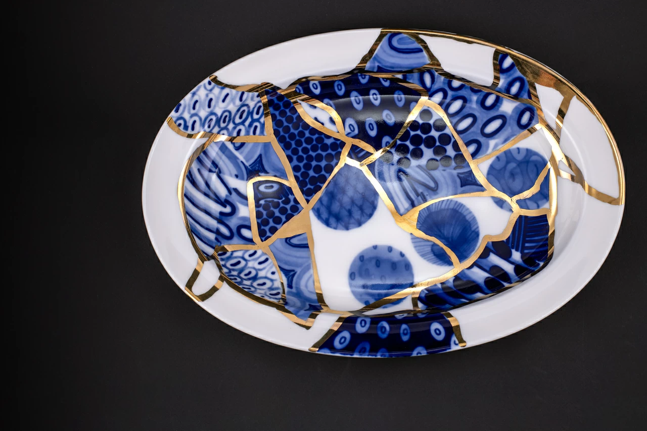 Блюдо Байкал 350 мм, на форме Молодежная, арт 60.14035.00.1, 