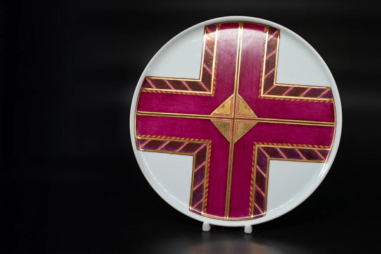 Блюдо для торта Красный праздник, арт 60.14326.00.1, 