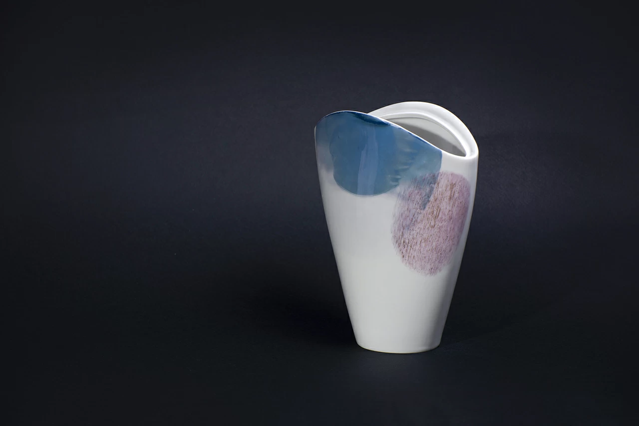 Ваза форма Утренний цветок, рисунок Атмосферные явления, арт 60.15872.00.1,  Ваза форма Утренний цветок, рисунок Атмосферные явления, арт 60.15872.00.1,