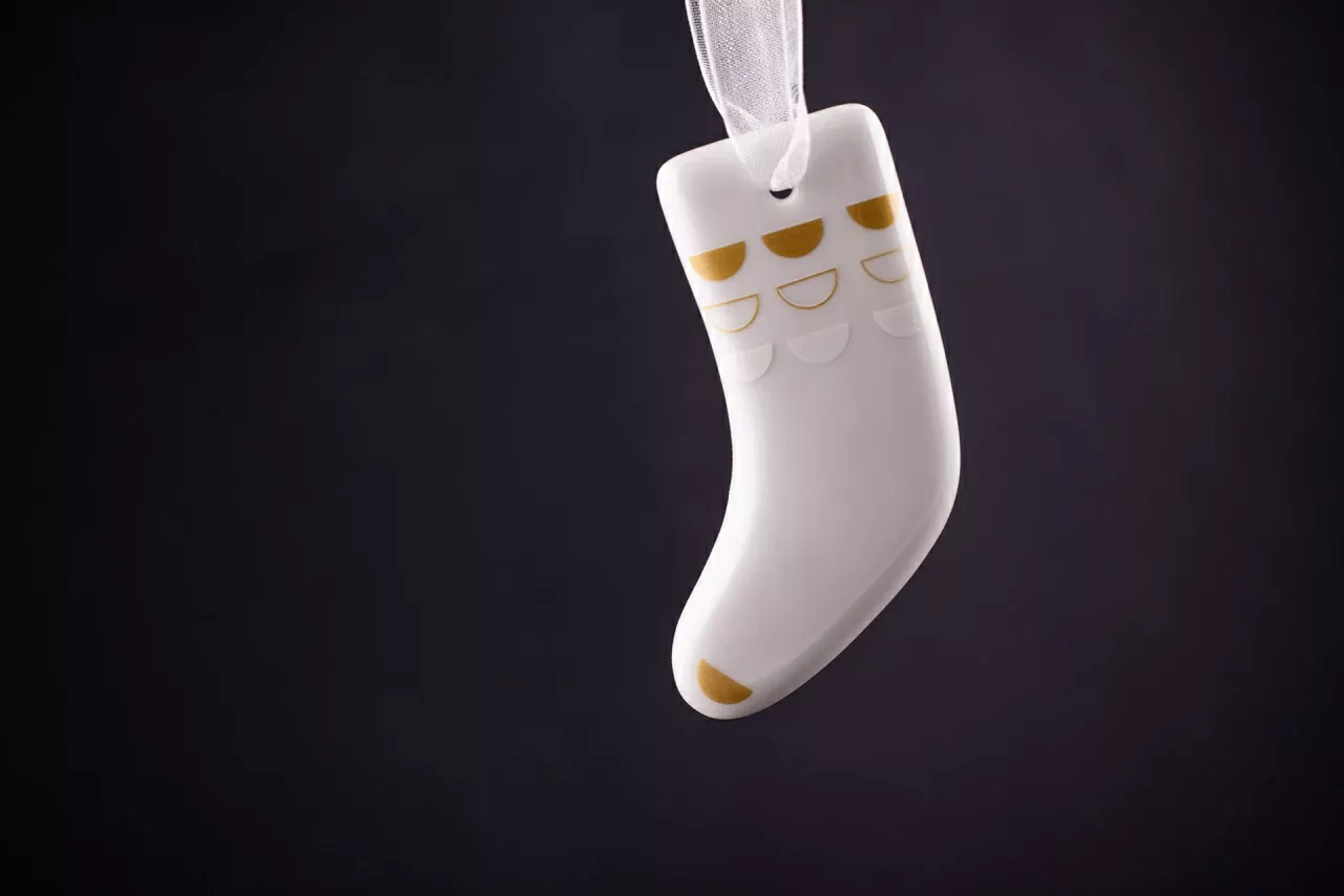 Елочная игрушка Носочек, Металлик, арт 60.16093.00.1, 