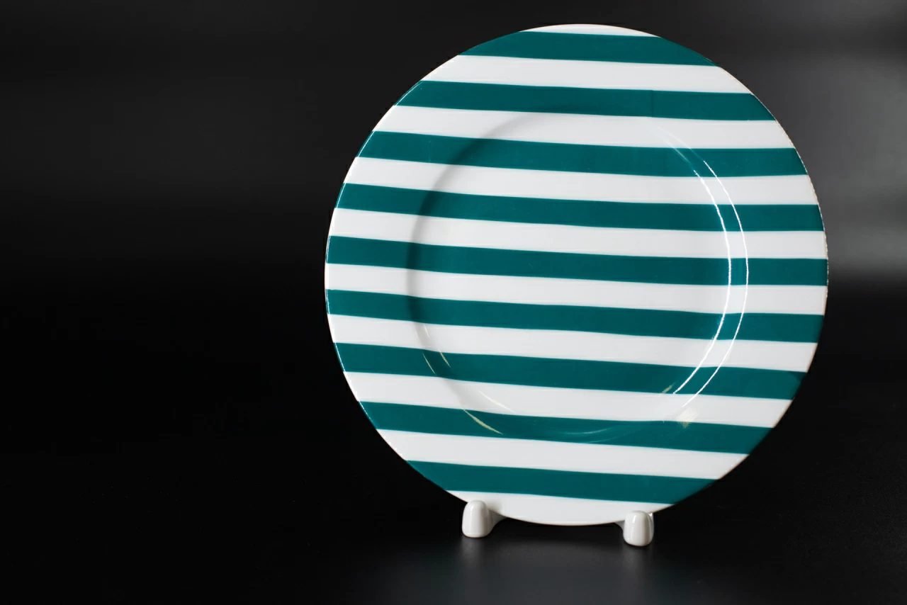 Тарелка 190 мм, Полоски 2, на форме Европейская, арт 60.06388.00.1,  Тарелка 190 мм, Полоски 2, на форме Европейская, арт 60.06388.00.1,