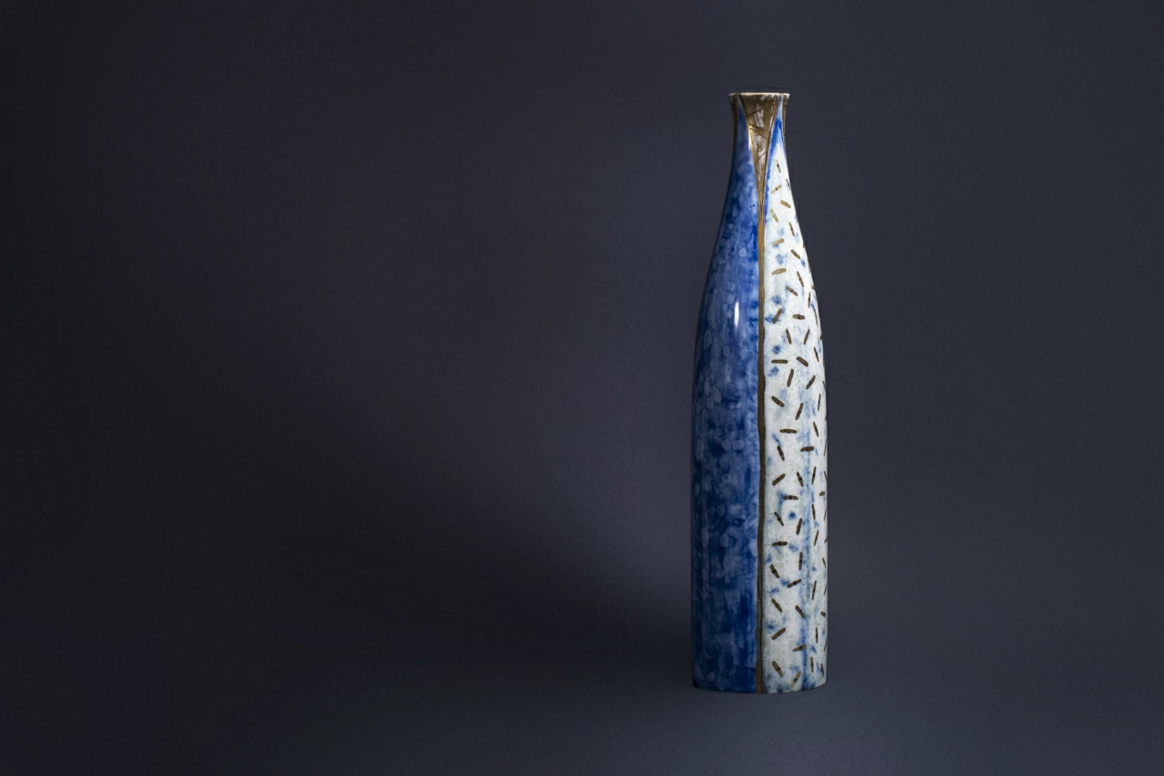 Ваза большой размер форма Бутыль, рисунок Раскрытие арт 60.08972.00.1, 