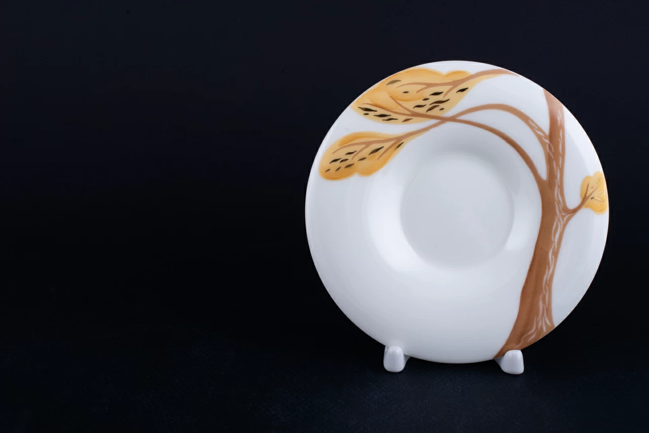 Блюдце Воспоминание о Петродворце на форме Юлия, арт 60.06596.00.1, 