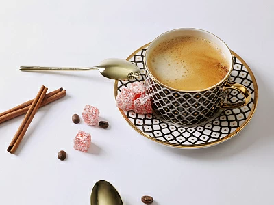 Чашка с блюдцем 250 мл форма Идиллия рисунок Неро 1, арт. 81.32141.00.1