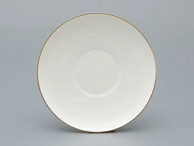 Трехпредметный комплект чайный 155 мл форма Волна рисунок Золотой кантик арт. 81.13550.00.1