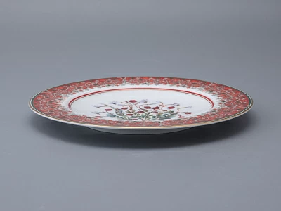 Тарелка декоративная 270 мм в подарочной упаковке форма Европейская рисунок Клюква заповедная, арт. 81.34279.00.1