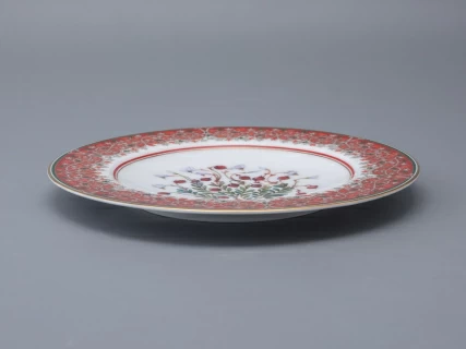 Тарелка декоративная 270 мм в подарочной упаковке форма Европейская рисунок Клюква заповедная, арт. 81.34279.00.1, 