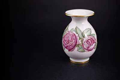 Ваза Улитка и розовый куст, на форме Березка № 6, арт 60.09237.00.1