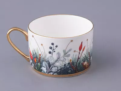 Чашка с блюдцем 250 мл форма Идиллия рисунок Календа, арт. 81.30758.00.1