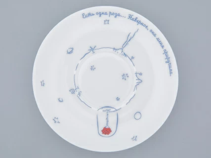 Подарочный набор Чашка с блюдцем, форма Ландыш рисунок Маленький Принц и Роза, арт. 81.27751.00.5, 