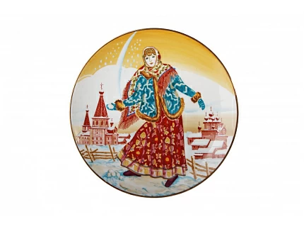 Декоративная тарелка 195 мм форма Эллипс рисунок Девушка со снежком арт. 80.09363.00.1 Декоративная тарелка 195 мм форма Эллипс рисунок Девушка со снежком арт. 80.09363.00.1