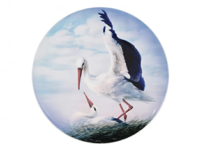 Блюдо декоративное 450 мм форма Круглая рисунок Семья. Аисты арт. 80.88183.00.1, 