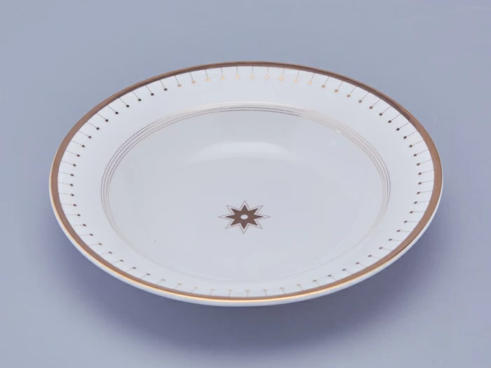 Тарелка глубокая 235 мм форма Стандартная 2 рисунок Азур золотой арт. 80.93400.00.1, 