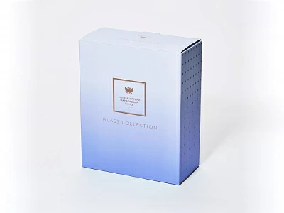 Набор из 2-х бокалов для вина 430 мл в подарочной упаковке, рисунок Азур золотой, арт 14.11447.07