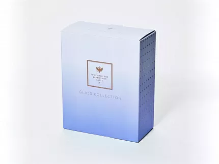 Набор из 2-х бокалов для вина 430 мл в подарочной упаковке, рисунок Азур золотой, арт 14.11447.07