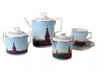 Сервиз чайный Гербовая Кремль, 6 персон 15 предметов, арт. 81.23803.00.1