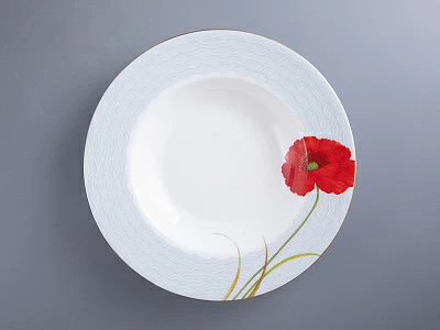 Сервиз столовый форма Премиум рисунок Маки на 6 персон 18 предметов, арт. 81.34142.00.1