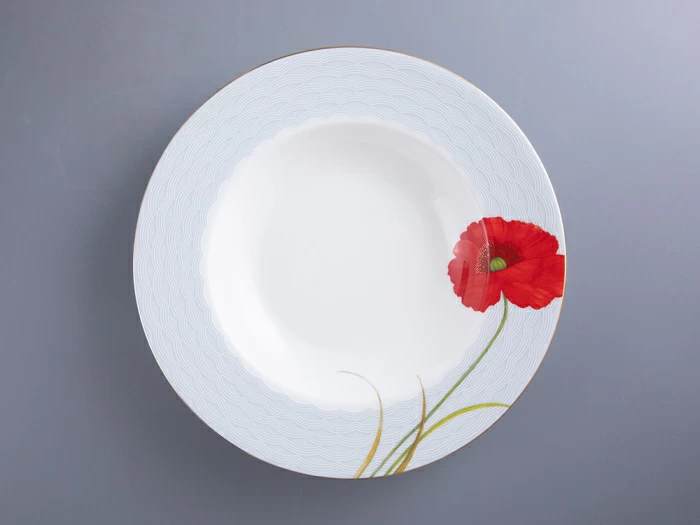 Сервиз столовый форма Премиум рисунок Маки на 6 персон 18 предметов, арт. 81.34142.00.1,  Сервиз столовый форма Премиум рисунок Маки на 6 персон 18 предметов, арт. 81.34142.00.1,