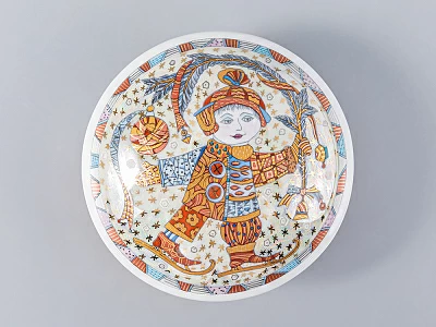 Туалетная коробочка форма Круглая рисунок Фигурное катание №2 арт. 80.87452.00.1