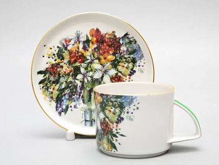 Чашка с блюдцем чайная форма Баланс рисунок Весенний букет/Spring Bouquet, арт. 81.29923.00.1 Чашка с блюдцем чайная форма Баланс рисунок Весенний букет/Spring Bouquet, арт. 81.29923.00.1