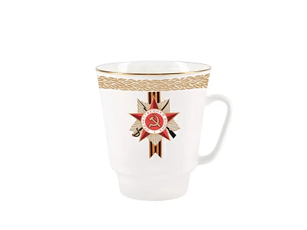 Чашка с блюдцем кофейная 165 мл форма Майская рисунок Память героям. 75 лет Победы арт. 81.28487.00.1 Чашка с блюдцем кофейная 165 мл форма Майская рисунок Память героям. 75 лет Победы арт. 81.28487.00.1