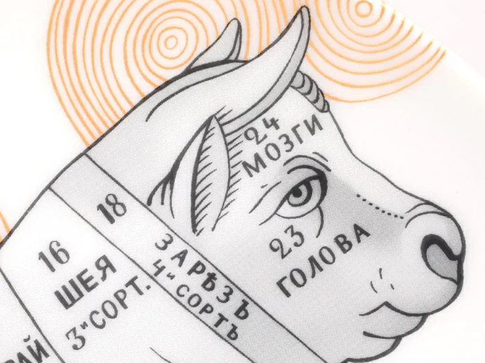 Тарелка декоративная 275 форма Эллипс рисунок Мечта гастронома, арт. 80.35194.00.1, 